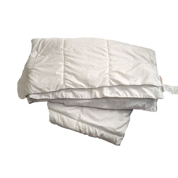 HOMELIKE MOMENT! BUTTER SOFT DOWN ALTERNATIVE COMFORTER, WHITE W/GRAY! SZ TW - Picture 9 of 10